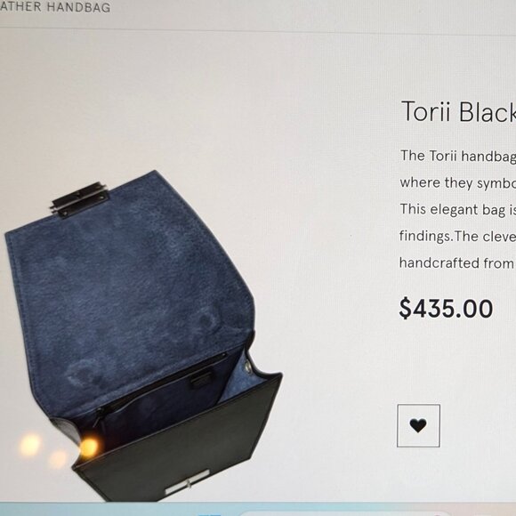 Famous Torii Black Leather Handbag - Picture 5 of 5